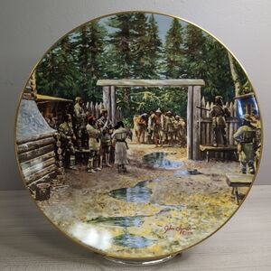 The Lewis & Clark Expedition Plate Collection Visitors At Fort Clatsop Plate 961